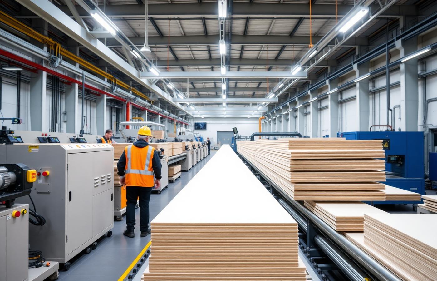 Automated WPC extrusion line at the BetterTree factory